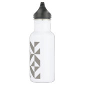 Silver Gray Geometric Deko Cube Pattern Trinkflasche (Rechts)