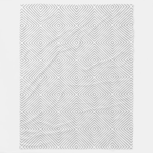 Silver Gray Geometric Design auf einer beliebigen Fleecedecke (Vorderseite)