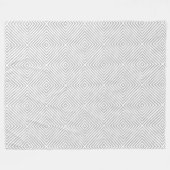 Silver Gray Geometric Design auf einer beliebigen  Fleecedecke (Vorderseite (Horizontal))