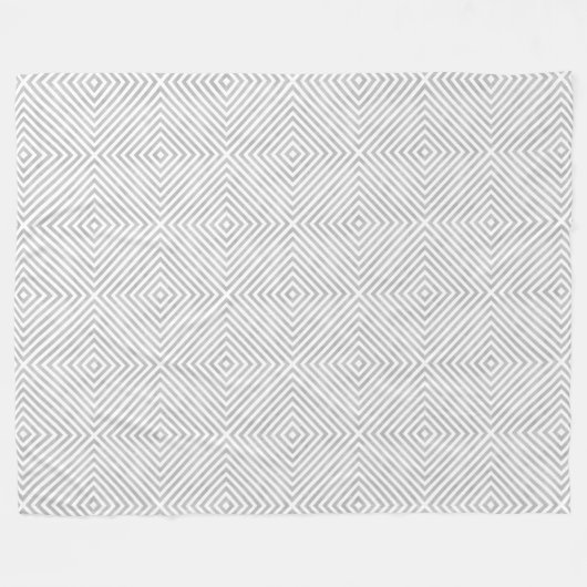 Silver Gray Geometric Design auf einer beliebigen  Fleecedecke (Vorderseite (Horizontal))