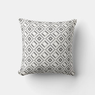 Silver Gray Geometric Muster Kissen