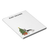 Silver Gray German Shepherd Weihnachtsbaum Notizblock (angewinkelt)