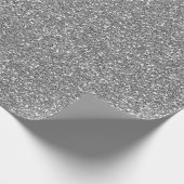 Silver Gray Glam Glitzer Funkelnd Minimal Delikat Geschenkpapier (Ecke)