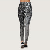 Silver Gray Glitzer #4 (Imitate Glitzer) #shiny #a Leggings (Rückseite)