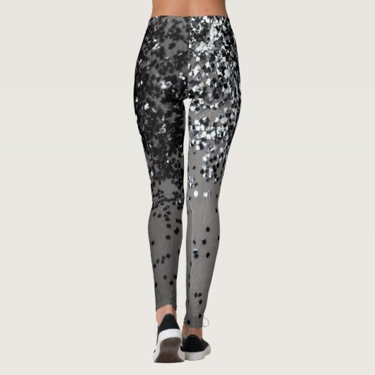 Silver Gray Glitzer #4 (Imitate Glitzer) #shiny #a Leggings (Rückseite)