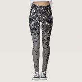 Silver Gray Glitzer #4 (Imitate Glitzer) #shiny #a Leggings (Vorderseite)