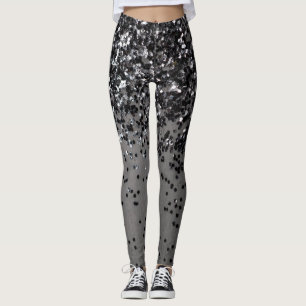Silver Gray Glitzer #4 (Imitate Glitzer) #shiny #a Leggings