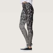 Silver Gray Glitzer #4 (Imitate Glitzer) #shiny #a Leggings (Links)