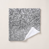Silver Gray Glitzer #5 (Imitate Glitzer) #shiny #a Badhandtuch Set (Waschlappen)
