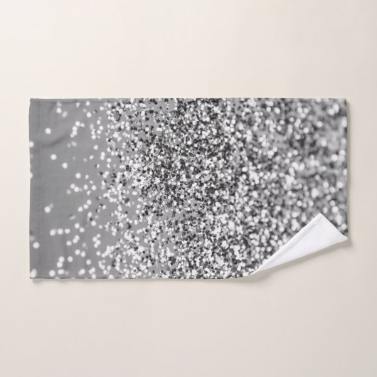 Silver Gray Glitzer #5 (Imitate Glitzer) #shiny #a Badhandtuch Set (Handtuch)