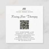 *~* SILVER GRAY Glitzer Glam QR Luxe Initial AP66 Quadratische Visitenkarte (Rückseite)