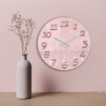 Silver Gray Glitzer Minimal Rosa Rose Blush Girly Große Wanduhr<br><div class="desc">Einzigartig minimalistisch und dekorativ korrespondiert mit aktuellem Trend in der Wohngestaltung. Sie können die Form und Farbe der Hand ändern.</div>