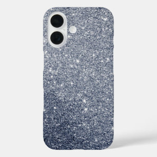 Silver Gray Glitzer Style iPhone 16 Hülle