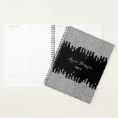 Silver Gray Glitzer Tropfen Signature Script Plann Planer (Anzeige)