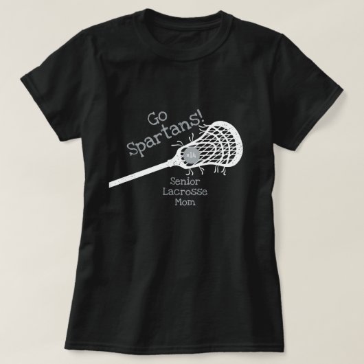 Silver Gray Go Team Lacrosse Mama T-Shirt (Design vorne)