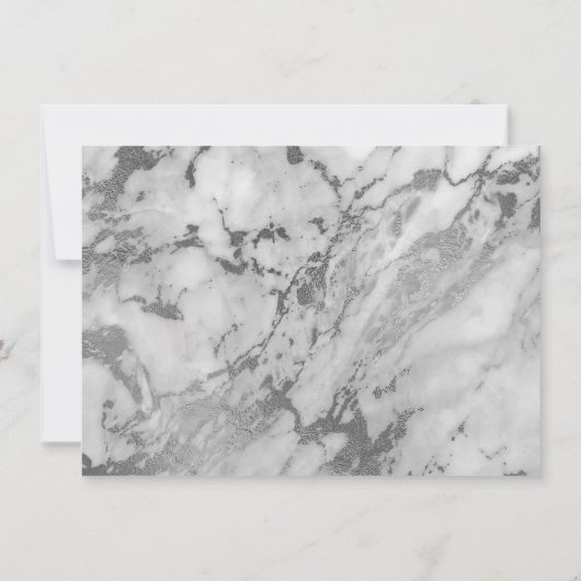 SILVER GRAY GOLD ABSTRAKT MARBLE SAVE THE DATE (Rückseite)