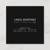 Silver Gray Gradient Circle Logo Quadratische Visitenkarte (Rückseite)