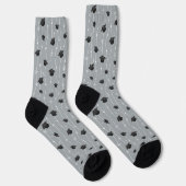 Silver Gray Graduation Caps und Ribbon Socks Socken (Rechts)