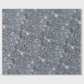 Silver Gray Gray Glitzer Delicate White Funkelnd Geschenkpapier (Flach)