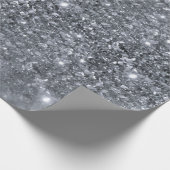 Silver Gray Gray Glitzer Delicate White Funkelnd Geschenkpapier (Ecke)