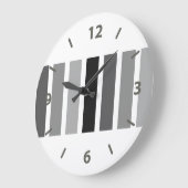 Silver Gray Hues Große Wanduhr (Winkel)