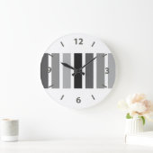 Silver Gray Hues Große Wanduhr (Zuhause)