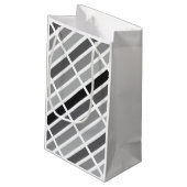 Silver Gray Hues Kleine Geschenktüte (Rückseite Schrägansicht)