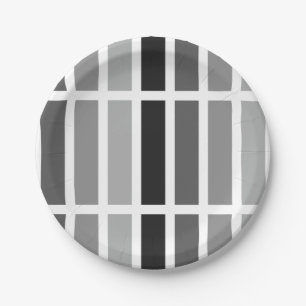Silver Gray Hues Pappteller