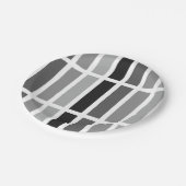 Silver Gray Hues Pappteller (Schrägansicht)