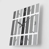Silver Gray Hues Quadratische Wanduhr (Winkel)