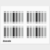 Silver Gray Hues Rechteckiger Aufkleber (Blatt)