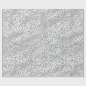 Silver Gray Imitate Glitzer Leopard Print Geschenkpapier (Flach)