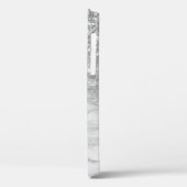 Silver-Gray Imitate Glitzer & Marble Ombre Case-Mate iPhone Hülle (Rückseite / Links)