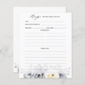 Silver Gray Ivory Floral Boho Brautparty Rezept (Vorne/Hinten)