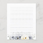 Silver Gray Ivory Floral Boho Brautparty Rezept (Rückseite)