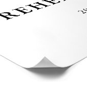 Silver Gray Ivory Floral Probe Dinner Willkommen Poster (Ecke)