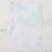 Silver Gray Ivory Floral Winter Boho Wedding Menu (Rückseite)