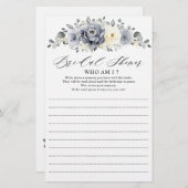 Silver Gray Ivory Floral Winter Who I Game (Vorne/Hinten)