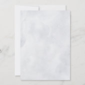 Silver Gray Ivory Winter Probe Dinner Einladung (Rückseite)