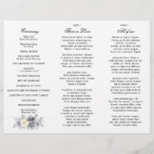 Silver Gray Ivory Winter Wedding Dreiländerprogram (Rückseite)