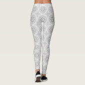 Silver Gray Kaleidoscope Pattern Leggings (Rückseite)
