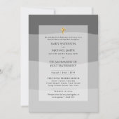 Silver Gray Katholic Nuptial Mass Wedding Einladung (Vorderseite)