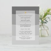 Silver Gray Katholic Nuptial Mass Wedding Einladung (Stehend Vorderseite)