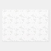 Silver Gray Kids Eid Mubarak Geschenkpapier Set (Vorderseite)