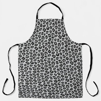 Silver Gray Leopard Tierische Druckküche Schürze