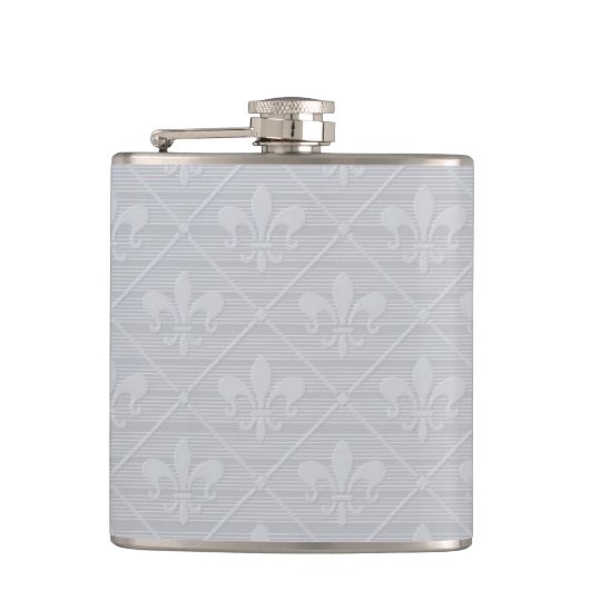 Silver Gray Lilie Pocket Flask Flachmann (Vorderseite)