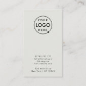 Silver Gray Logo | Modern Earring Display Card Visitenkarte (Rückseite)