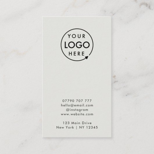 Silver Gray Logo | Modern Earring Display Card Visitenkarte (Rückseite)
