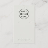 Silver Gray Logo | Modern Earring Display Card Visitenkarte (Vorderseite)