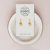 Silver Gray Logo | Modern Earring Display Card Visitenkarte